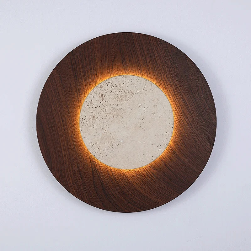 Dexo Travertine Round Halo Wall Light | Celestre
