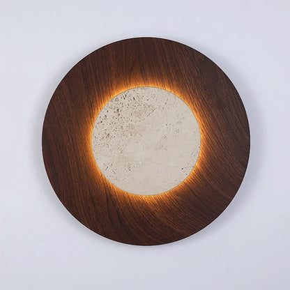 Dexo Travertine Round Halo Wall Light | Celestre