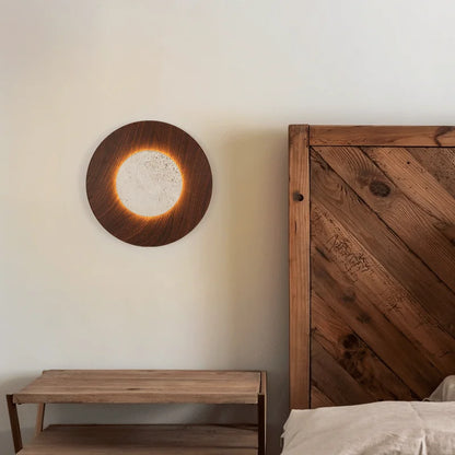Dexo Travertine Round Halo Wall Light | Celestre