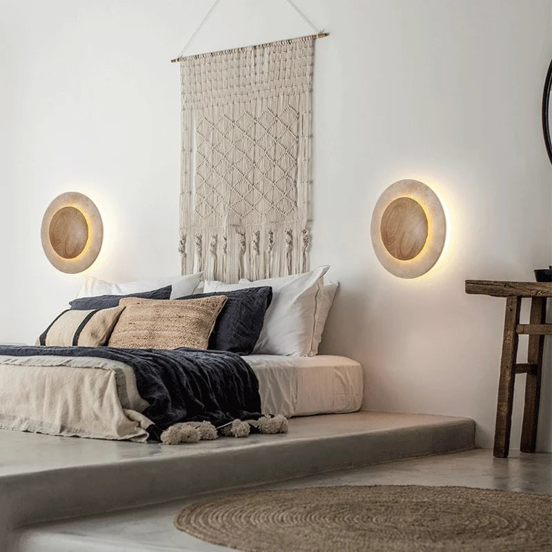 Rori Travertine Disc Wall Light | Celestre