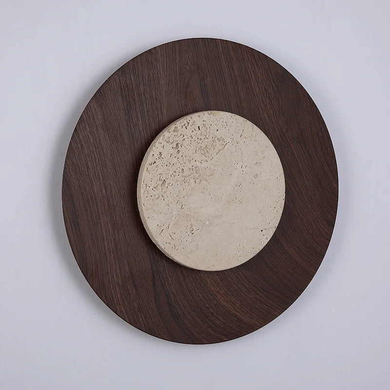 Dexo Travertine Round Halo Wall Light | Celestre