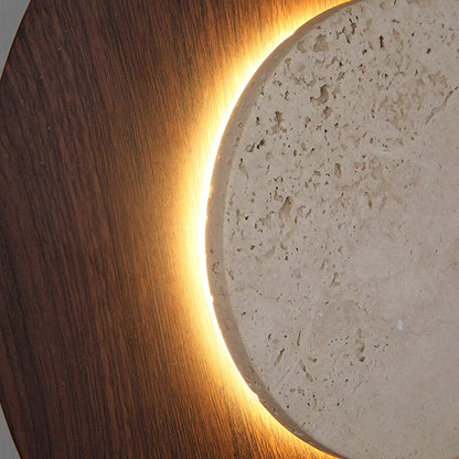 Dexo Travertine Round Halo Wall Light | Celestre
