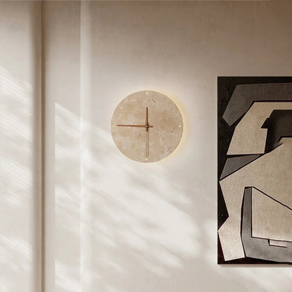 Trem Travertine Clock Wall Light | Celestre