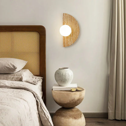 Briw Travertine Half Moon Wall Light | Celestre