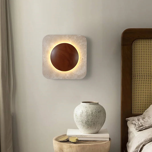 Vira Travertine Square Wall Light | Celestre