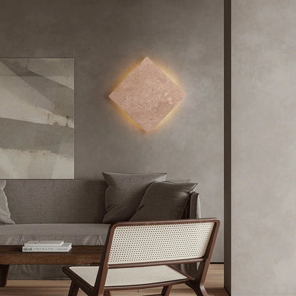 Flin Square Travertine Wall Light | Celestre