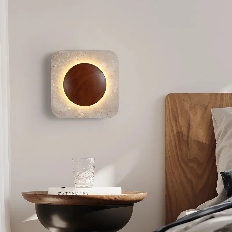 Vira Travertine Square Wall Light | Celestre
