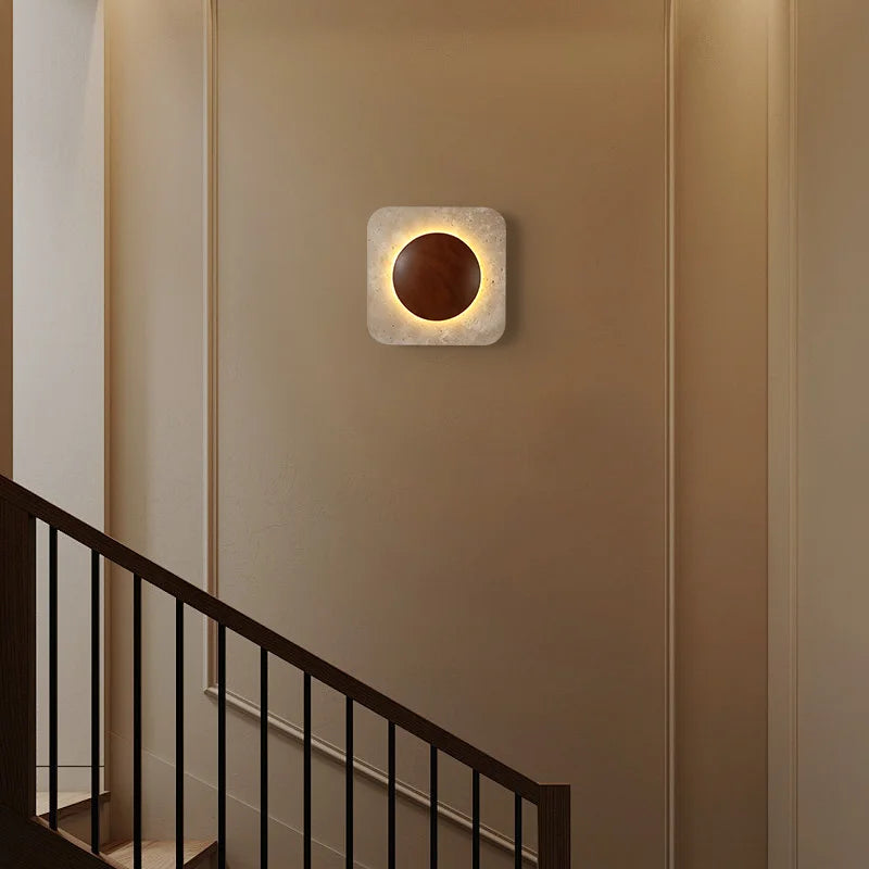 Vira Travertine Square Wall Light | Celestre