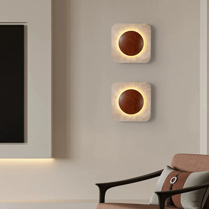 Vira Travertine Square Wall Light | Celestre