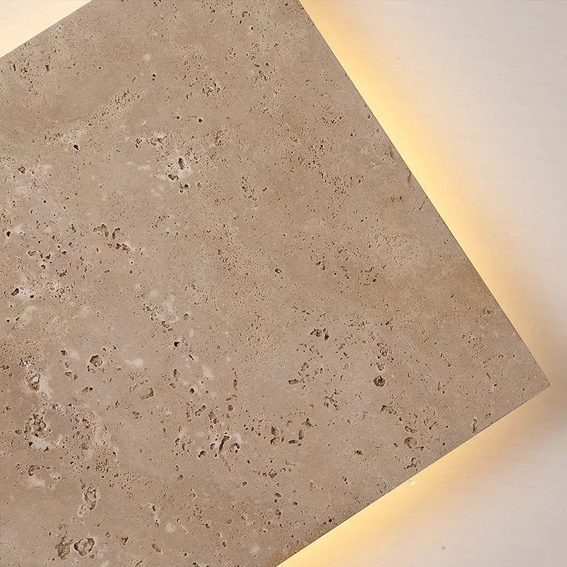 Flin Square Travertine Wall Light | Celestre