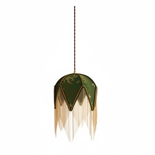 Deri Tassel Dome Pendant Light | Celestre