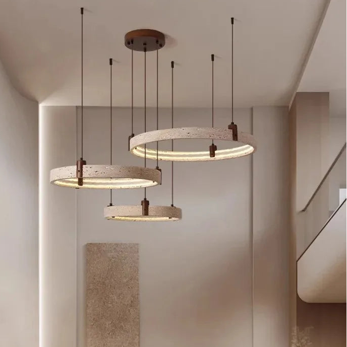 Revi Wabi-Sabi Travertine Ring Chandelier Ø40cm-Ø50cm-Ø60cm | Celestre