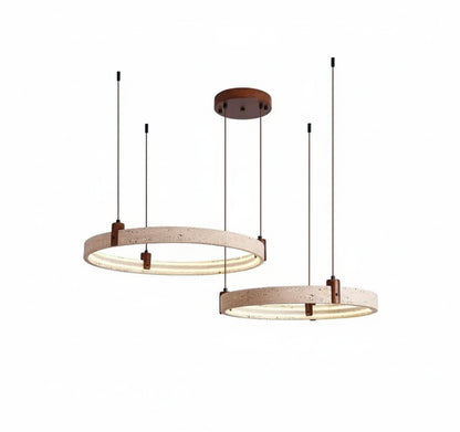Revi Wabi-Sabi Travertine Ring Chandelier | Celestre