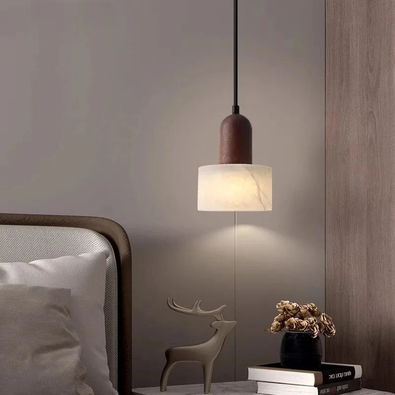 Lure Jade Marble Pendant Light Walnut | Celestre