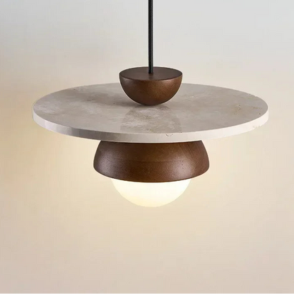 Pila Stacked Travertine Pendant Light | Celestre