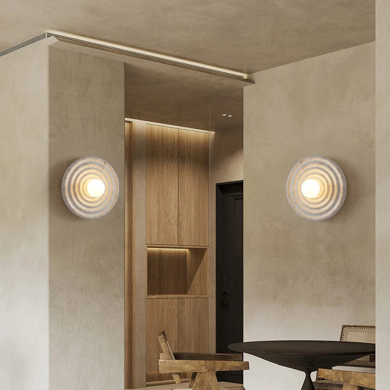 Zien Round Ripple Wall Light | Celestre