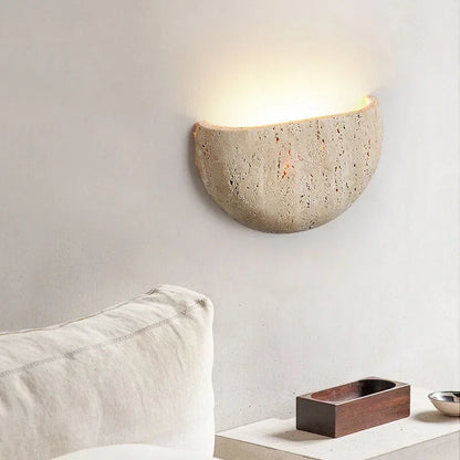 Rena Half-Moon Travertine Wall Light Tri-Colour | Celestre