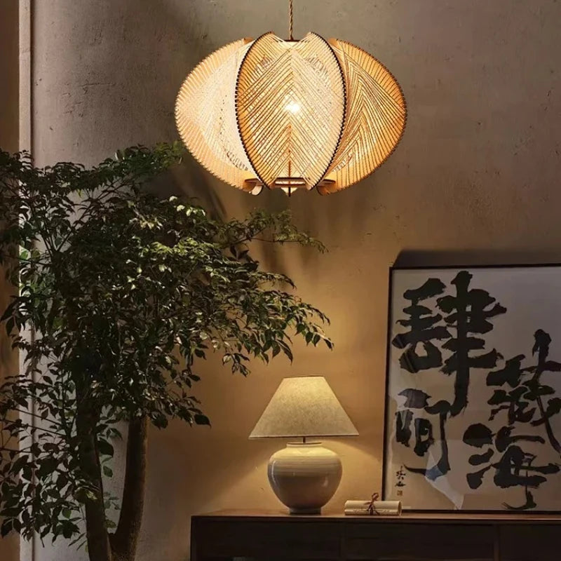 Olya Ribbed Ovoid Pendant Light D 40 cm | Celestre