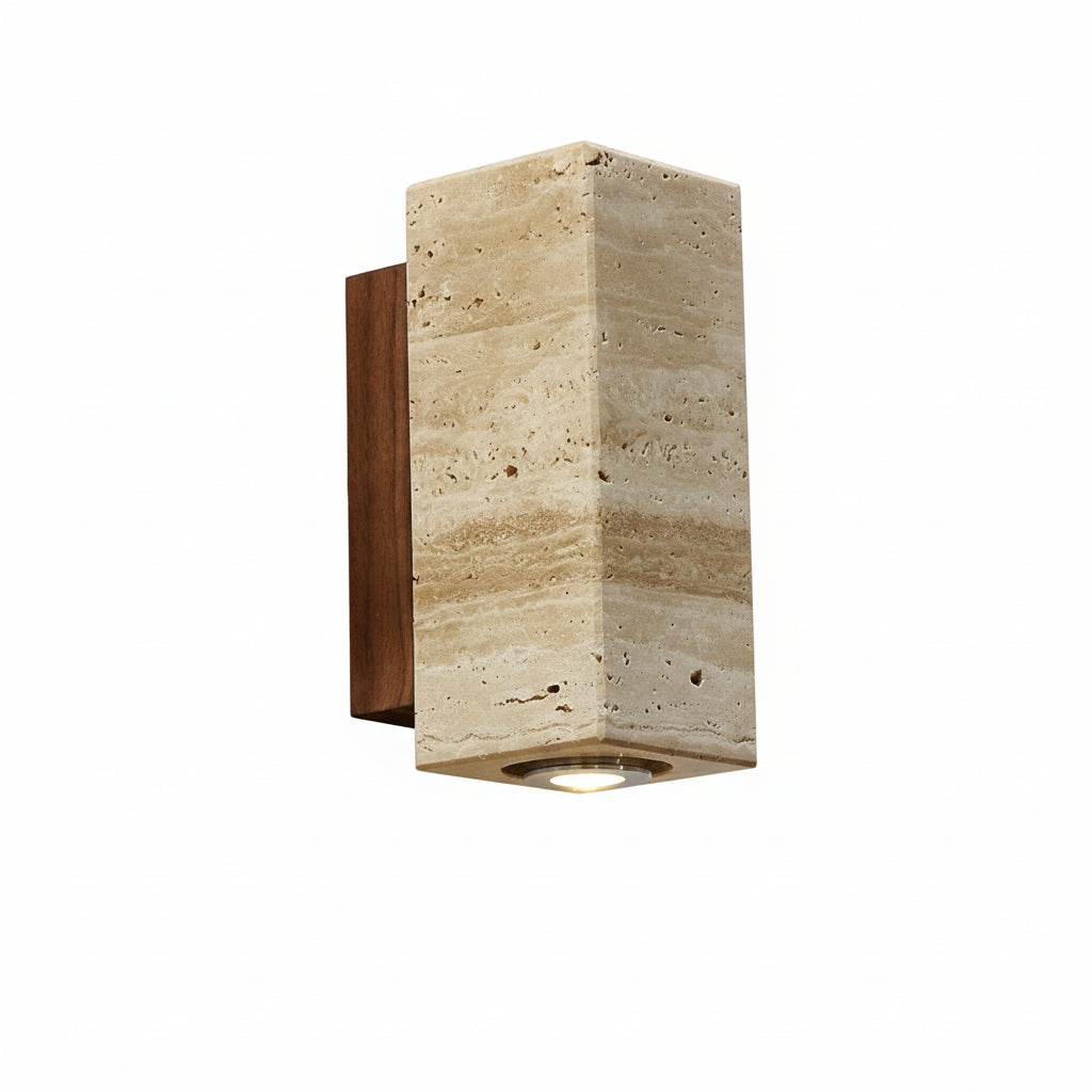 Sirva Yellow Travertine Wall Light | Celestre
