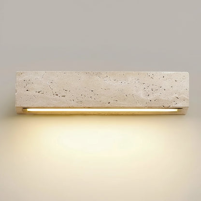 Eali Travertine Linear Outdoor Wall Light L 42 cm | Celestre