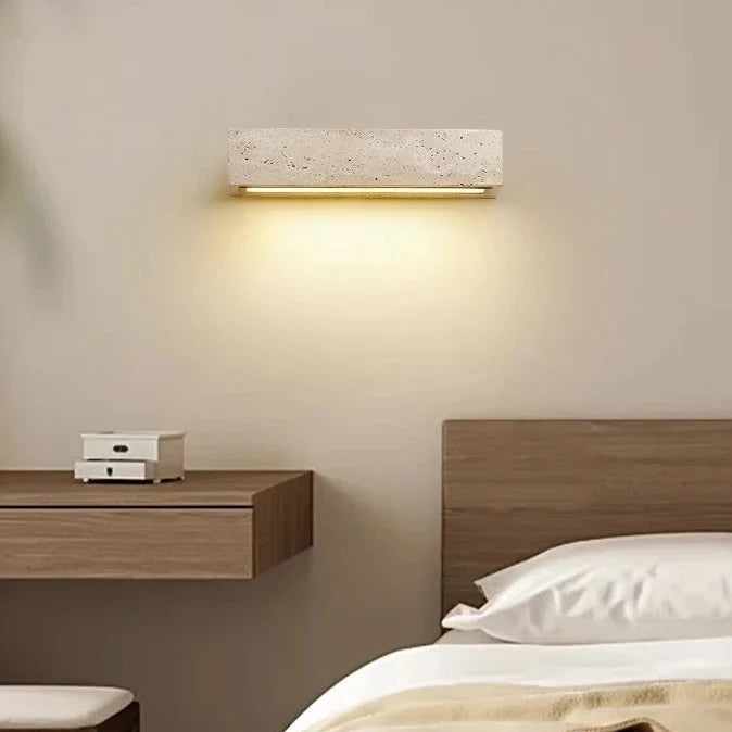 Eali Travertine Linear Outdoor Wall Light | Celestre