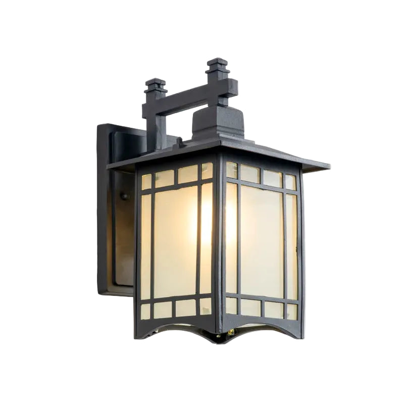 Xyli Lantern Cage Outdoor Wall Light | Celestre