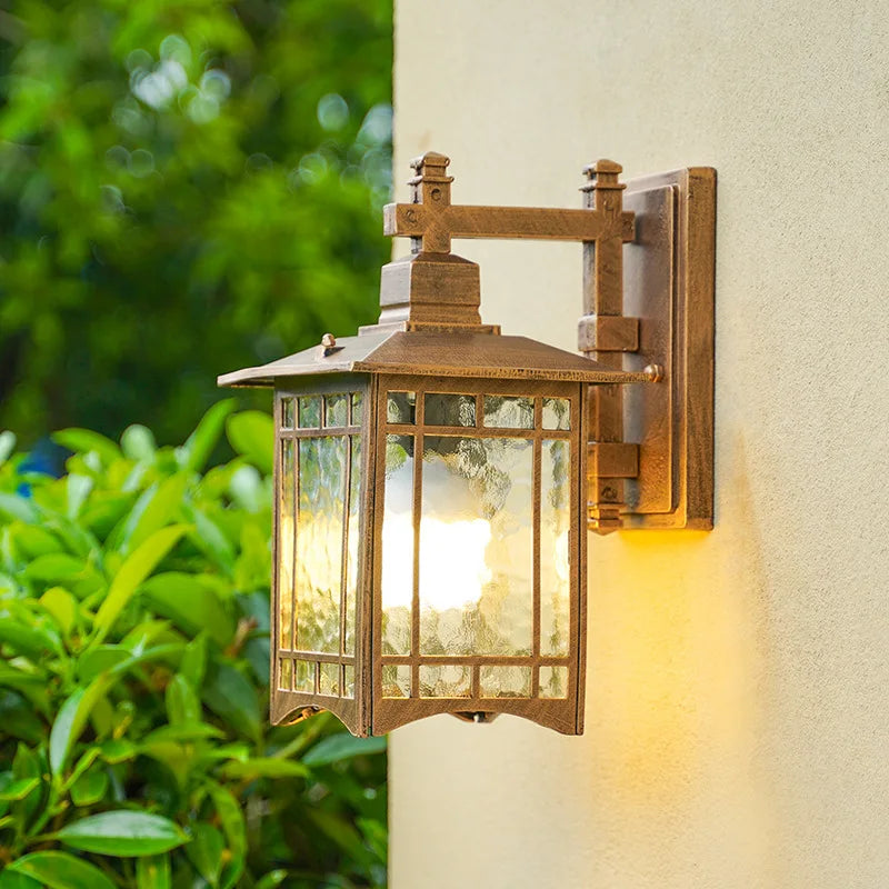 Xyli Lantern Cage Outdoor Wall Light | Celestre