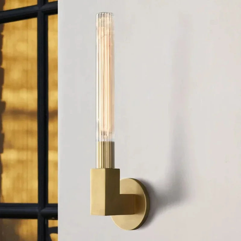 Elia Offset Stem Fluted Wall Light | Celestre