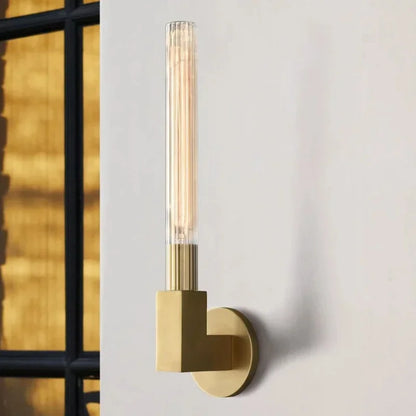 Elia Offset Stem Fluted Wall Light | Celestre