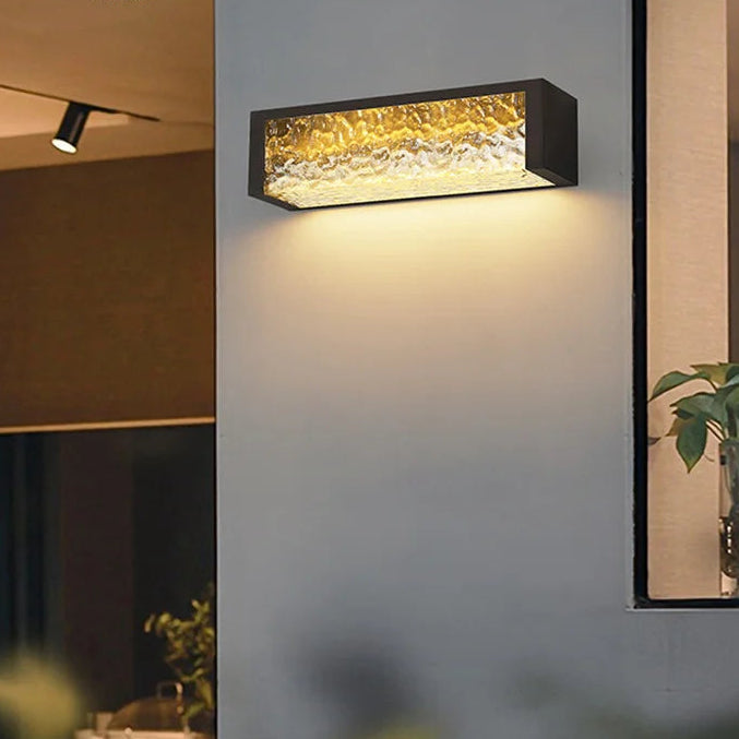 Dile Horizontal Ripple Exterior Wall Light L 30 cm | Celestre
