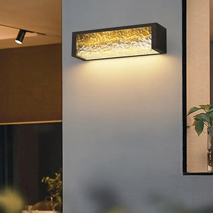 Dile Horizontal Ripple Exterior Wall Light L 30 cm | Celestre