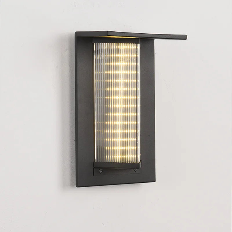 Lili Industrial Ribbed Outdoor Wall Light Triangle | Celestre