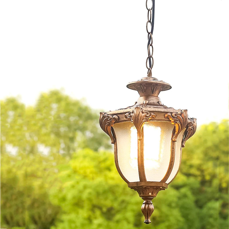 Niroe Scrollwork Urn Outdoor Pendant Light | Celestre