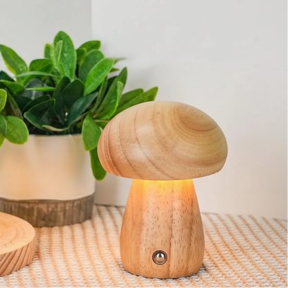 Iric Wooden Mushroom Table Lamp | Celestre