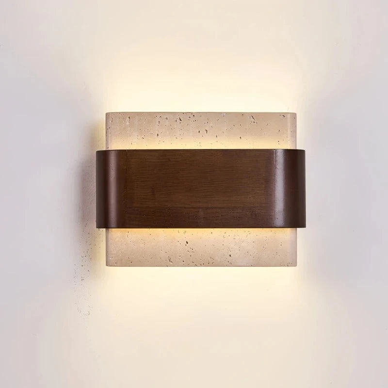 Telor Travertine Bidirectional Wall Light Yellow | Celestre
