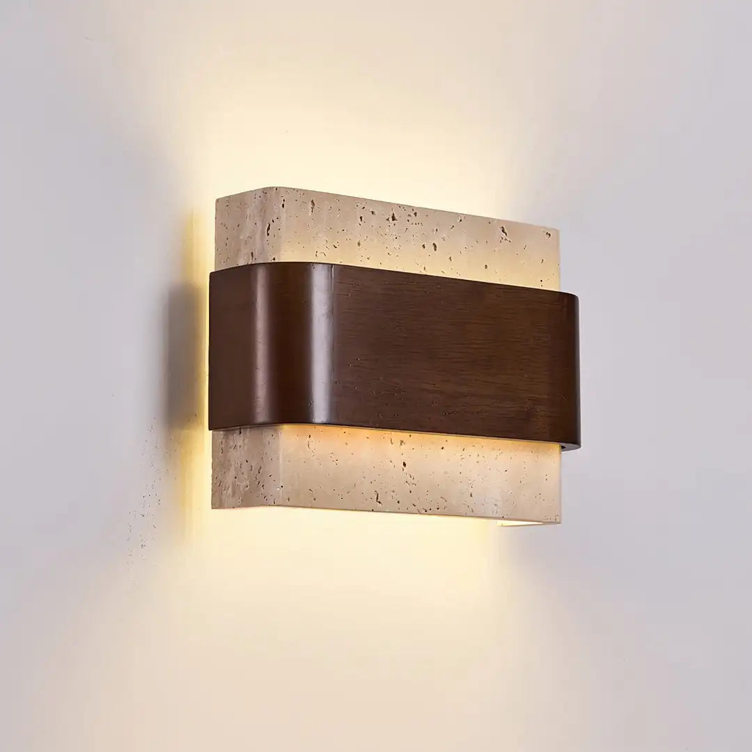 Telor Travertine Bidirectional Wall Light | Celestre