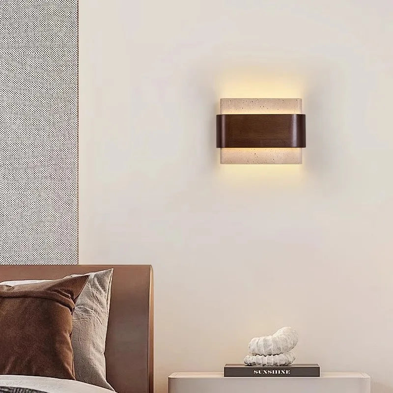 Telor Travertine Bidirectional Wall Light | Celestre