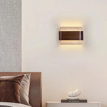 Telor Travertine Bidirectional Wall Light | Celestre