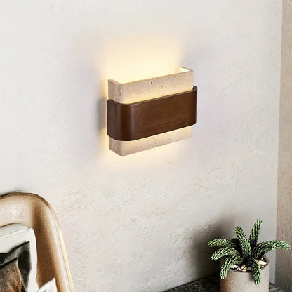 Telor Travertine Bidirectional Wall Light | Celestre