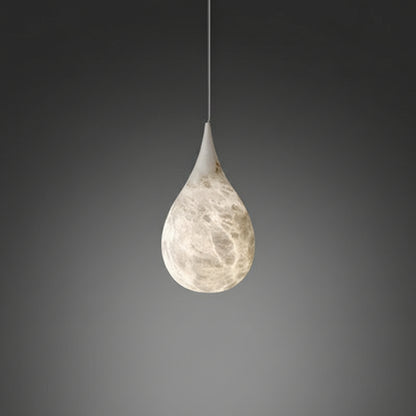 Fyna Alabaster Teardrop Pendant Light D 20 cm x H 45 cm | Celestre