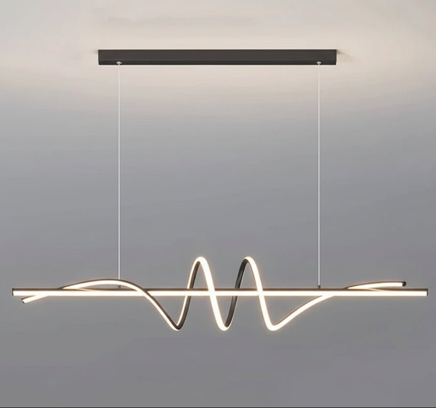 Tera Minimalist Pendant Light Black 120 cm | Celestre