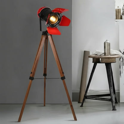 Blin Vintage Tripod Floor Lamp Red | Celestre