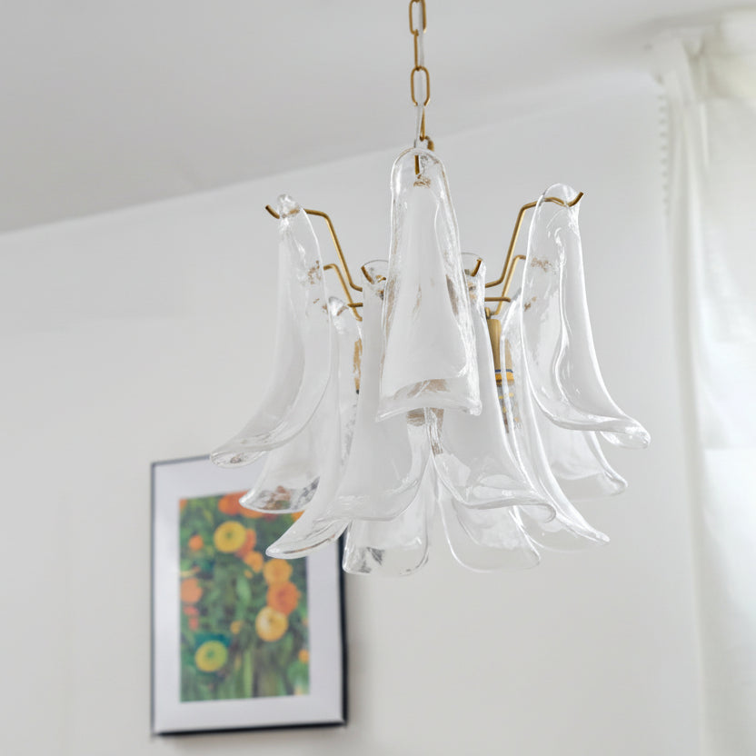 Ziva Glass Petal Chandelier D 40 x H 32 cm | Celestre