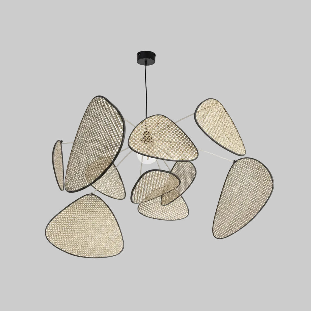 Vexe Screen Cannage Rattan Chandelier | Celestre
