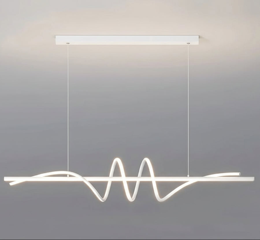 Tera Minimalist Pendant Light White 120 cm | Celestre