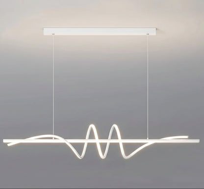 Tera Minimalist Pendant Light White 120 cm | Celestre