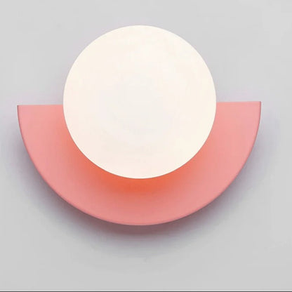 Tini Semi Circle Globe Wall Light Pink | Celestre