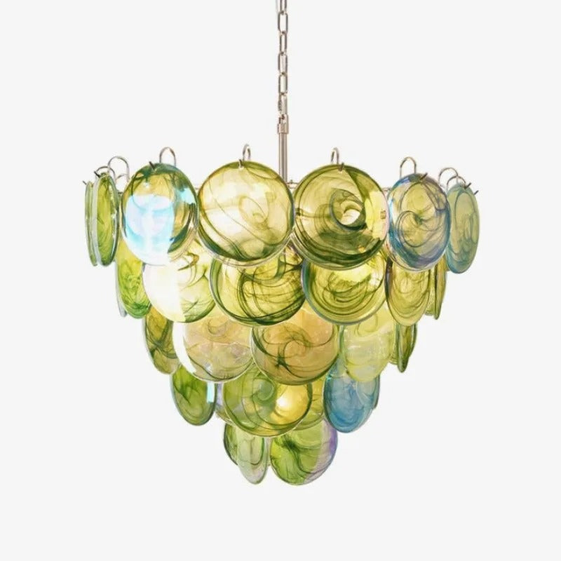 Gixo Murano Disc Chandelier Green | Celestre