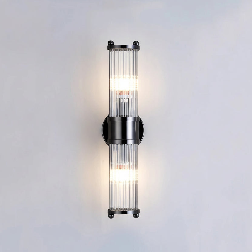 Elix Nordic Tube Wall Light Black Double | Celestre