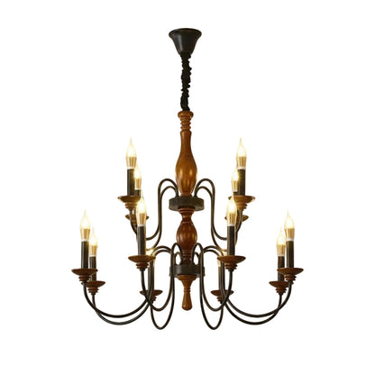 Avix Wooden Candelabra Chandelier | Celestre